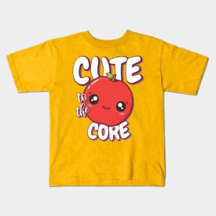 Cute To The Core - Apple Design Kids T-Shirt